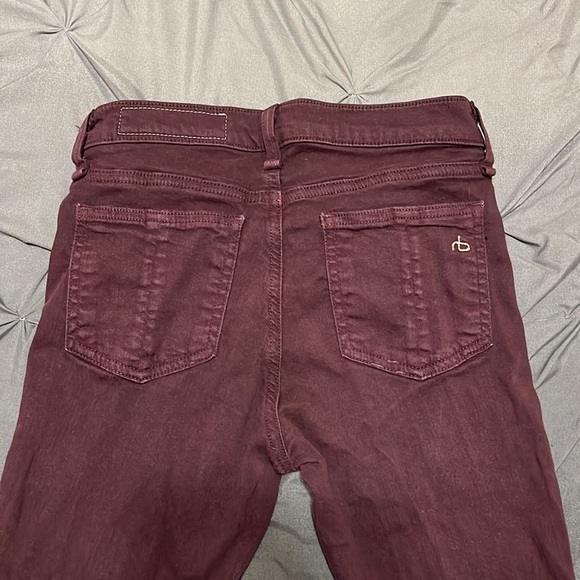 Rag & Bone Purple Plum Skinny Stretch Jean Pants Size 24 - Picture 10 of 13